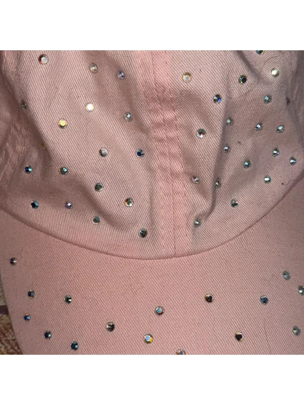 Justice Girls Pink Rhinestone Baseball Cap One Size